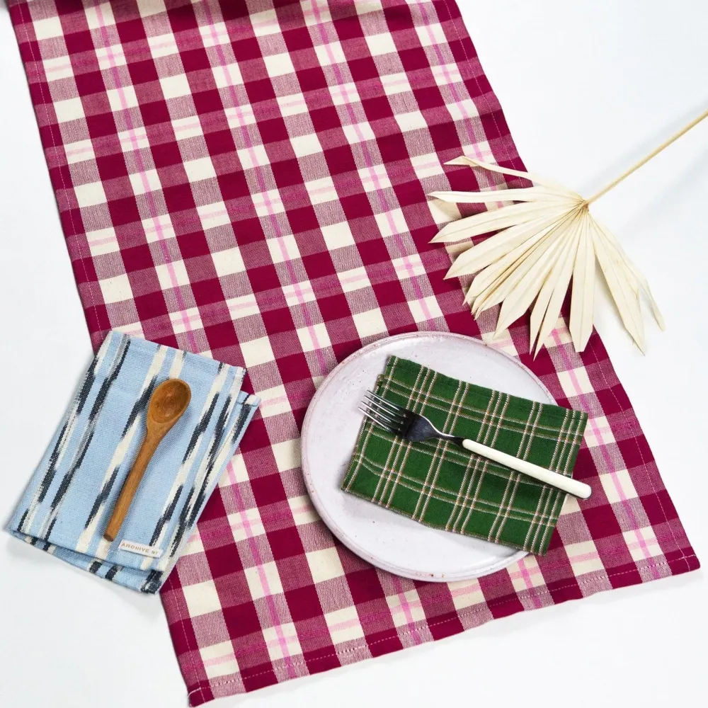 New Archive New York Abigail Plaid Table Runner