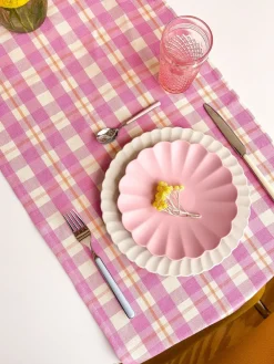 Sale Archive New York Abigail Plaid Table Runner in Bubblegum