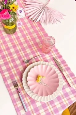 Sale Archive New York Abigail Plaid Table Runner in Bubblegum