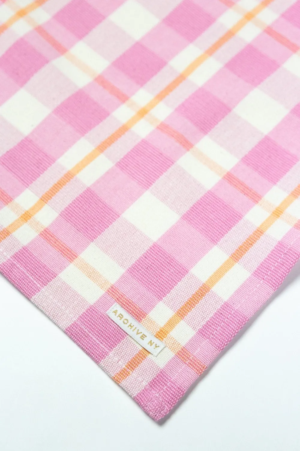 Sale Archive New York Abigail Plaid Table Runner in Bubblegum