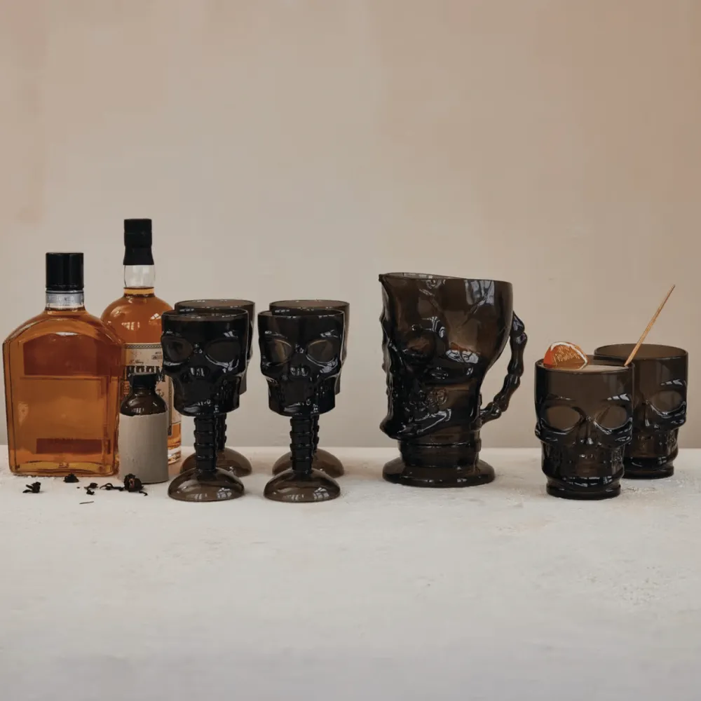 Creative Co-op Acrylic Skull Cup