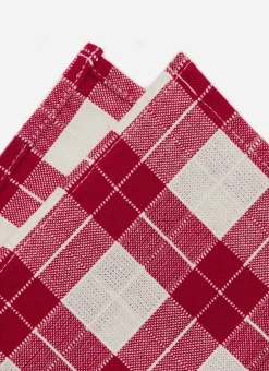 Heather Taylor Home Annabelle Plaid Red Napkins