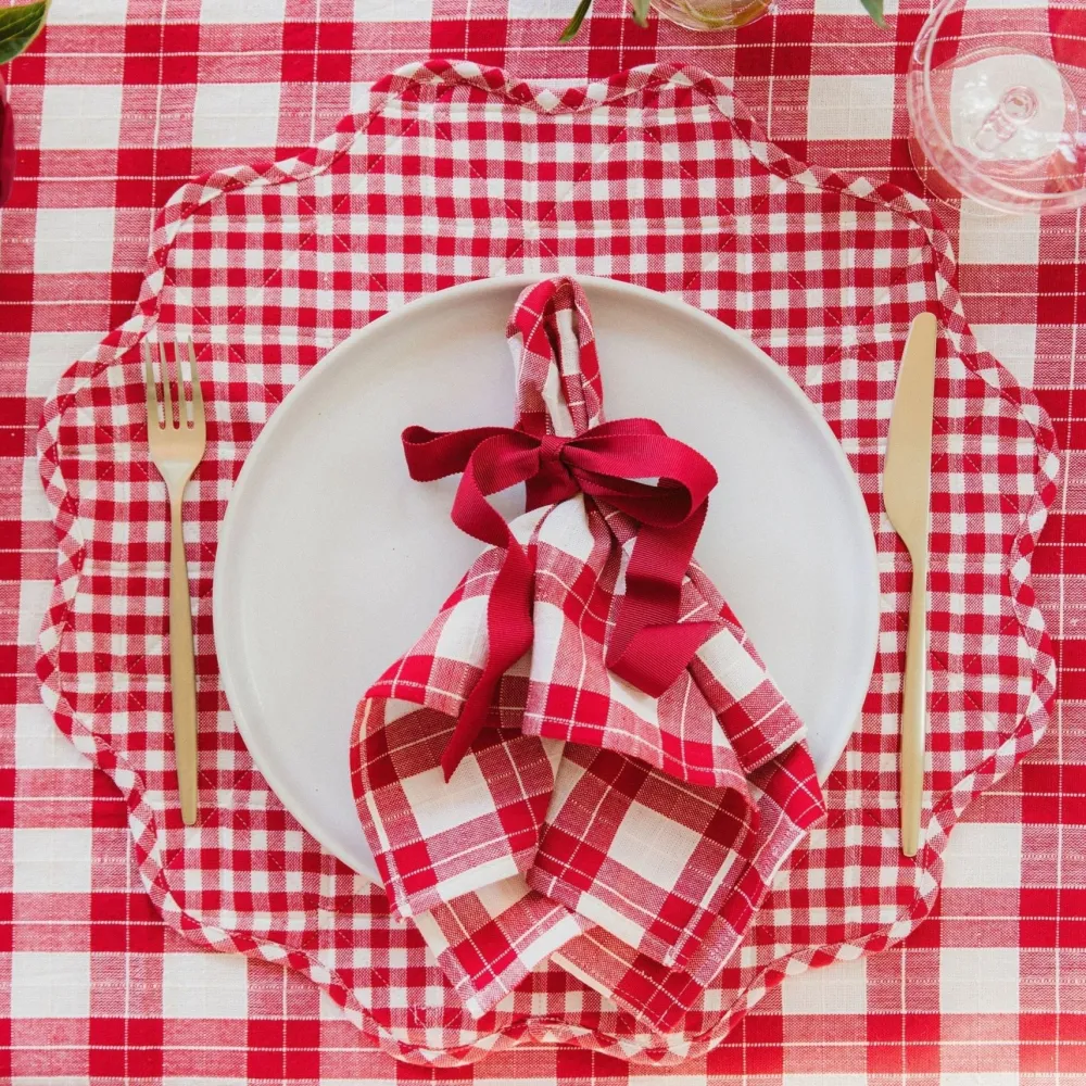 Online Heather Taylor Home Annabelle Plaid Red Tablecloth
