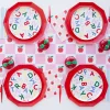 Discount Bonjour Fete Apple & Pink Checker Table Runner