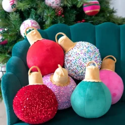 Online Shiraleah Retail Assorted Set of 6 Merry Bauble Small Pillows