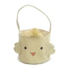 Outlet MON AMI Baby Chick Easter Basket in Yellow Linen by