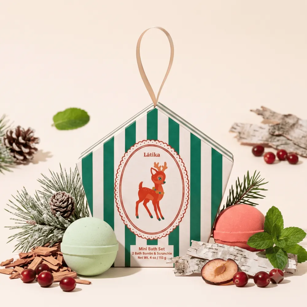 Clearance Latika Beauty Baby Deer Christmas Mini Bath Bomb Gift Set