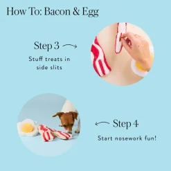 Online The Foggy Dog Bacon and Egg Interactive Snuffle Dog Toy