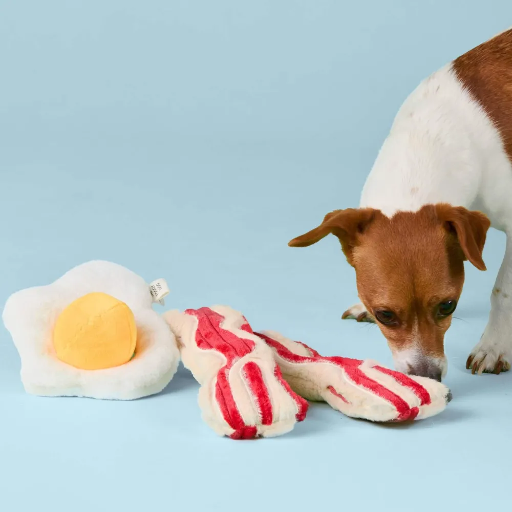 Online The Foggy Dog Bacon and Egg Interactive Snuffle Dog Toy