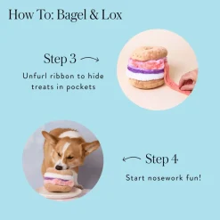 Online The Foggy Dog Bagel and Lox Interactive Snuffle Dog Toy