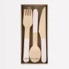 Online Meri Meri Ballet Slipper Pink Wooden Cutlery Set