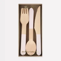 Online Meri Meri Ballet Slipper Pink Wooden Cutlery Set
