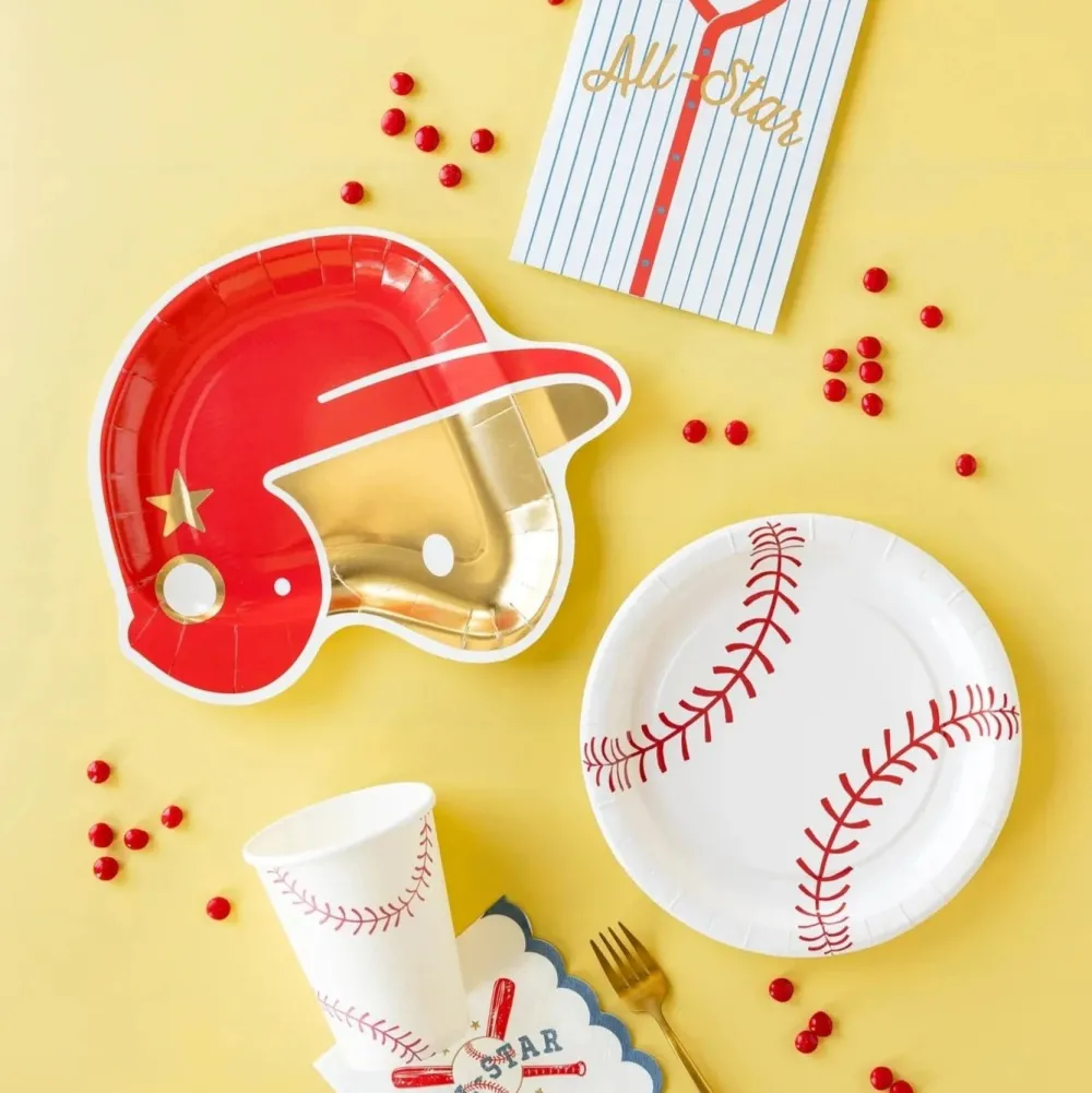 Hot My Mind’s Eye Baseball Helmet Shaped Plates