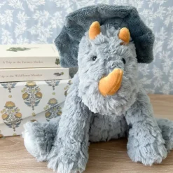 Sale MON AMI Bashful Blue Dinosaur Stuffed Animal by