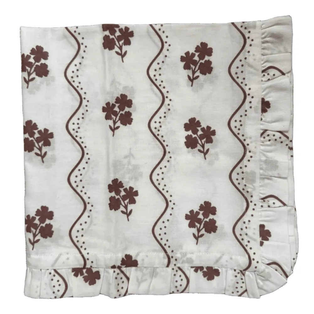 New Trudie Beatrice Chocolate Ruffled Napkins - Set of 4