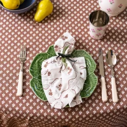 New Trudie Beatrice Chocolate Ruffled Napkins - Set of 4