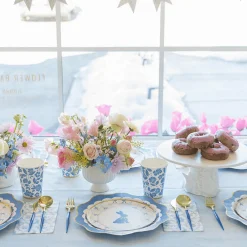 Online Bonjour Fete Belle Blue Elegant Floral Cups