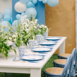 Online Bonjour Fete Belle Blue Elegant Floral Cups
