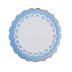 Clearance Bonjour Fete Belle Blue Elegant Floral Dessert Plates