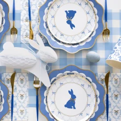 Discount Bonjour Fete Belle Blue Elegant Floral Dinner Plates