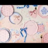 New Bonjour Fete Belle Blue Elegant Floral Dinner Napkins