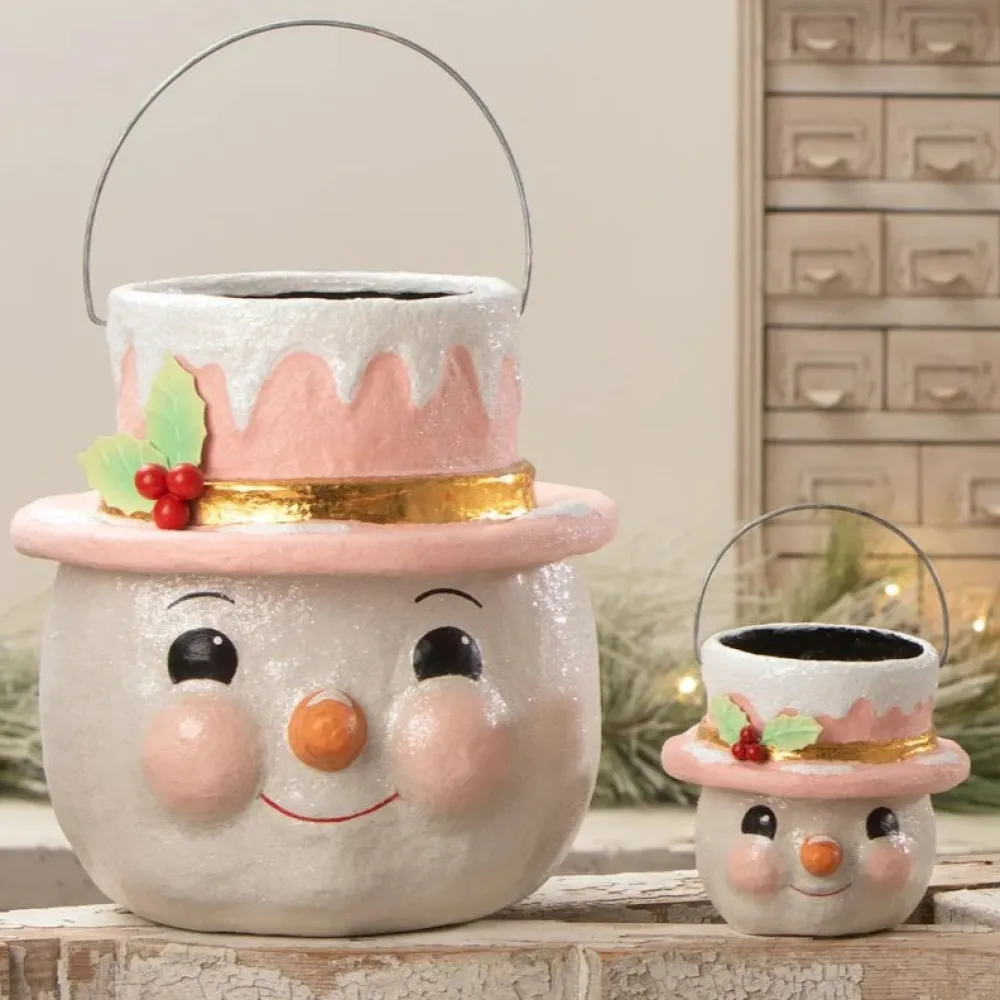 Best Bethany Lowe Designs, Inc. Bethany Lowe Pastel Holly Hat Snowman, Small