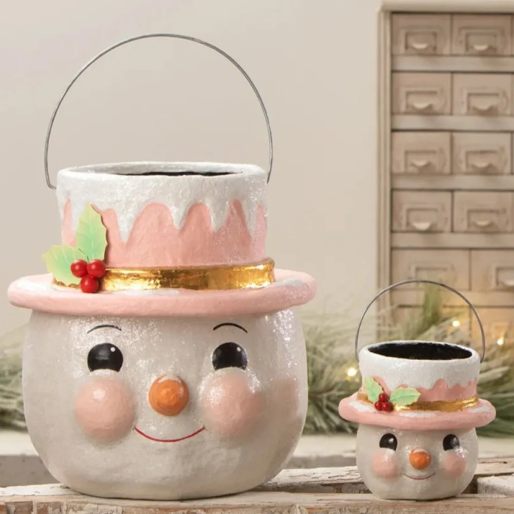 Best Bethany Lowe Designs, Inc. Bethany Lowe Pastel Holly Hat Snowman, Large