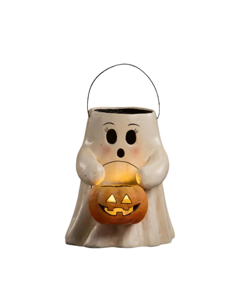 Hot Bethany Lowe Designs, Inc. Bethany Lowe Sweet Boo with Pumpkin Bucket Paper Mache