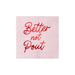 Clearance Bonjour Fete Better Not Pout Cocktail Napkins