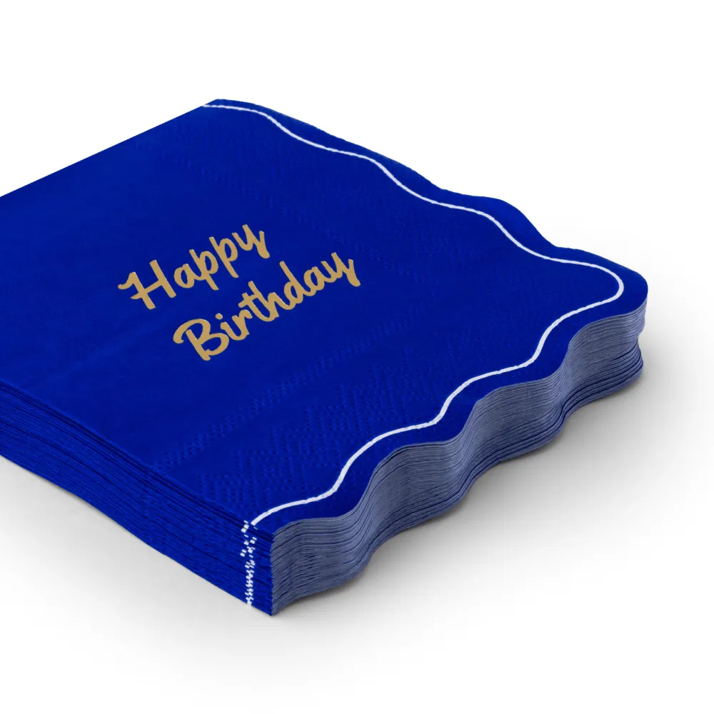 Discount Bonjour Fete Betty Crocker™ X Blue Happy Birthday Cocktail Napkins