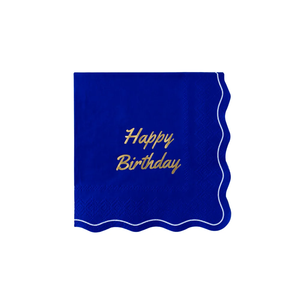 Discount Bonjour Fete Betty Crocker™ X Blue Happy Birthday Cocktail Napkins