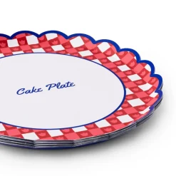 New Bonjour Fete Betty Crocker™ X Red Gingham Cake Plates