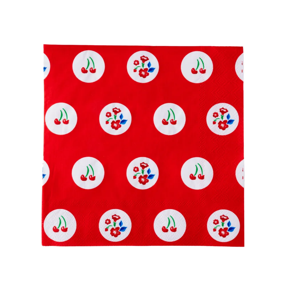 Hot Bonjour Fete Betty Crocker™ X Red Polka Dot Large Napkins