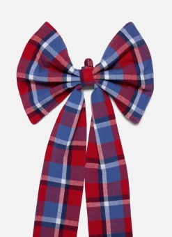 Heather Taylor Home Betty Plaid Red Fabric Bow
