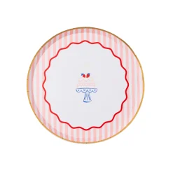Discount Bonjour Fete Birthday Cake Small Plates