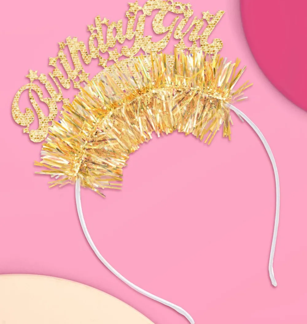 Best xo, Fetti Birthday Girl Gold Fringe Headband