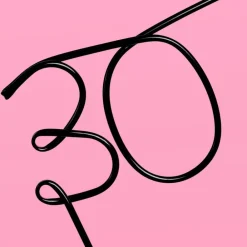 Online xo, Fetti 30 Birthday Reusable Straw
