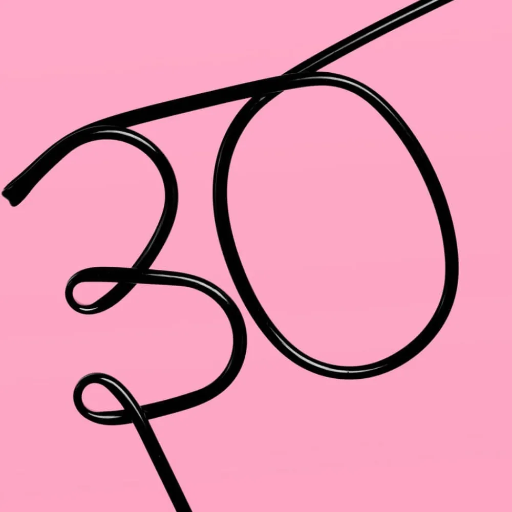 Online xo, Fetti 30 Birthday Reusable Straw