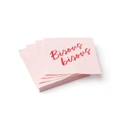 Hot Bonjour Fete Bisous Bisous Cocktail Napkins