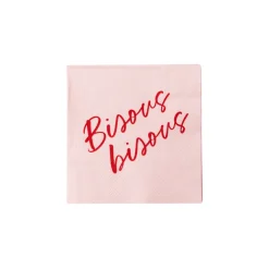 Hot Bonjour Fete Bisous Bisous Cocktail Napkins