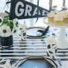 Bonjour Fete Black and White Table Runner
