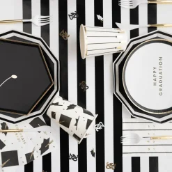 Bonjour Fete Black and White Table Runner