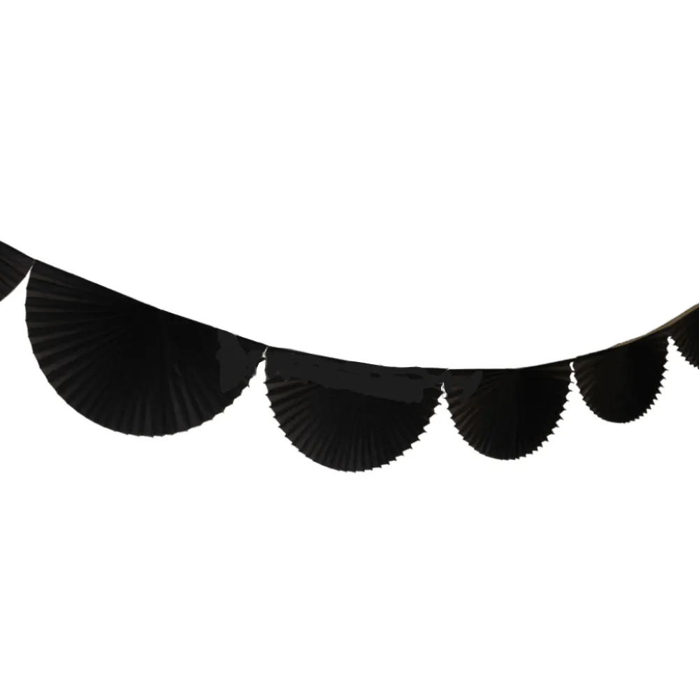 Best Devra Party Black Bunting Fan Garland