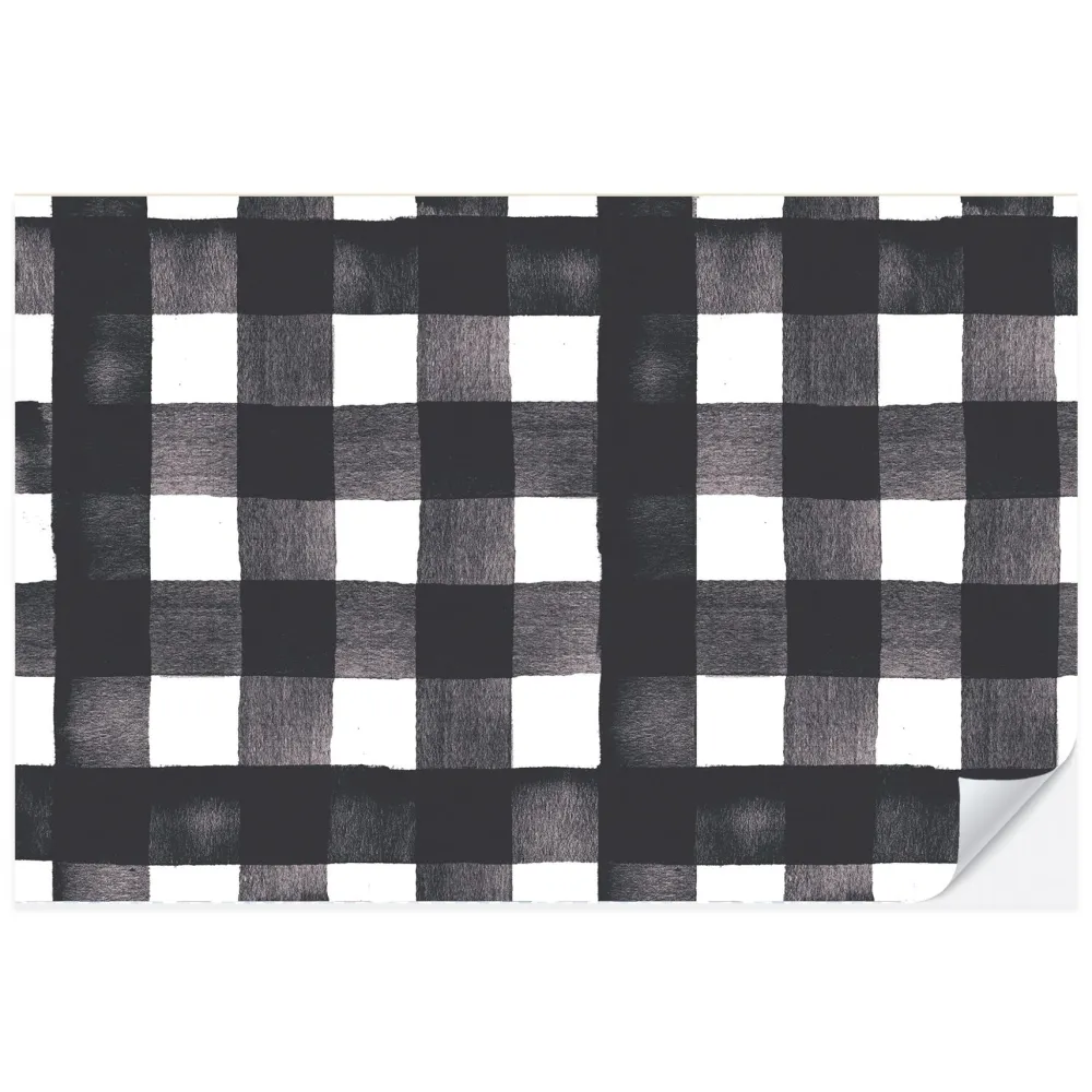 Cami Monet Black Gingham Paper Placemats