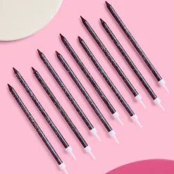 Best xo, Fetti Black Glitter Birthday Candles