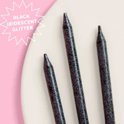 Best xo, Fetti Black Glitter Birthday Candles