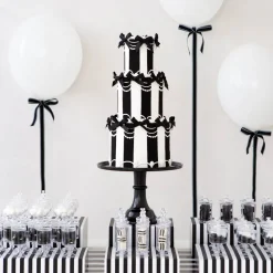 Best Bonjour Fete Black Noire Cabana Stripe Display Box Risers