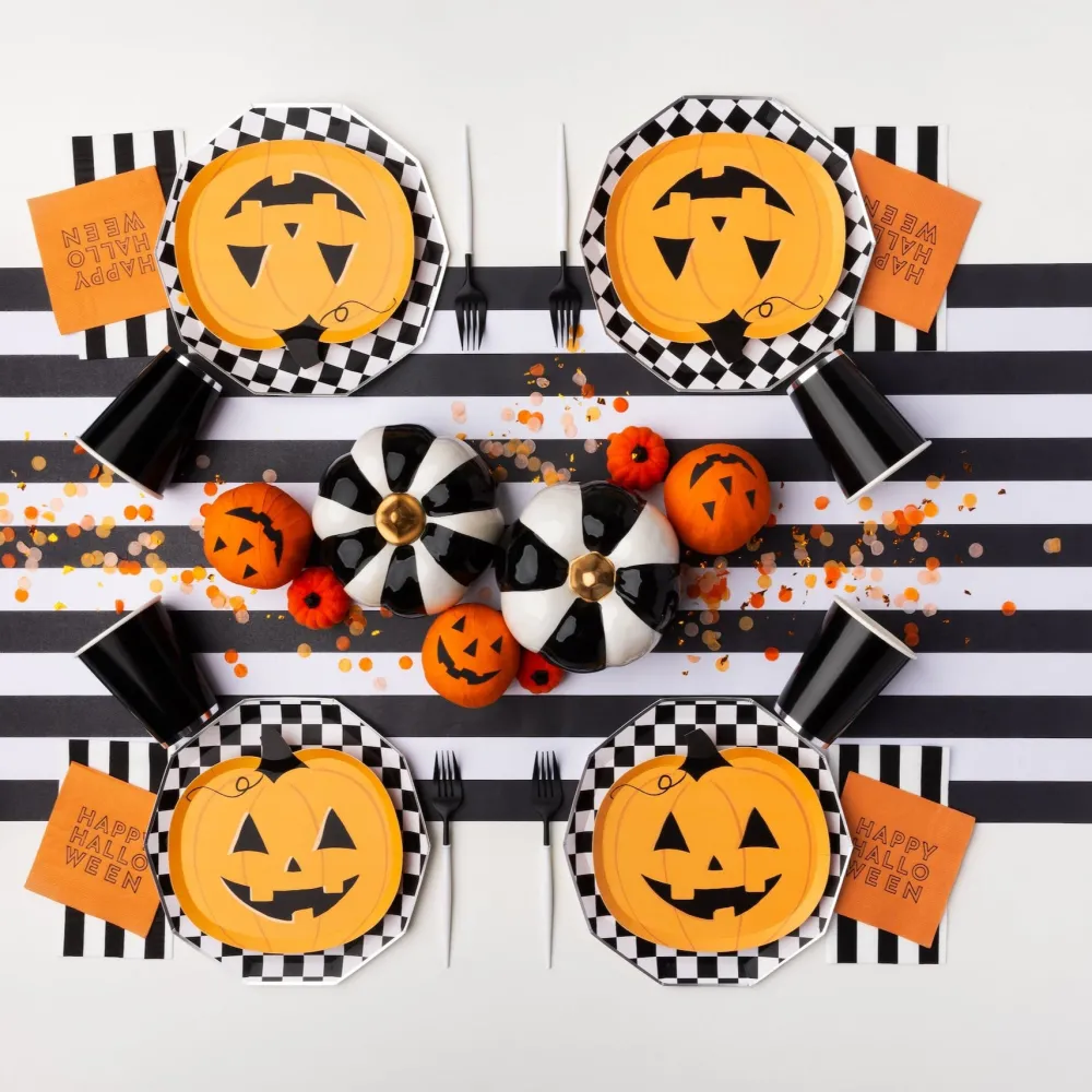 Best Bonjour Fete Black Noir Signature Cabana Stripe Table Runner