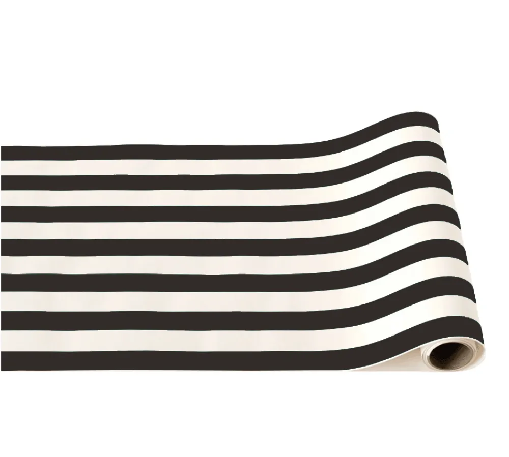 Best Bonjour Fete Black Noir Signature Cabana Stripe Table Runner
