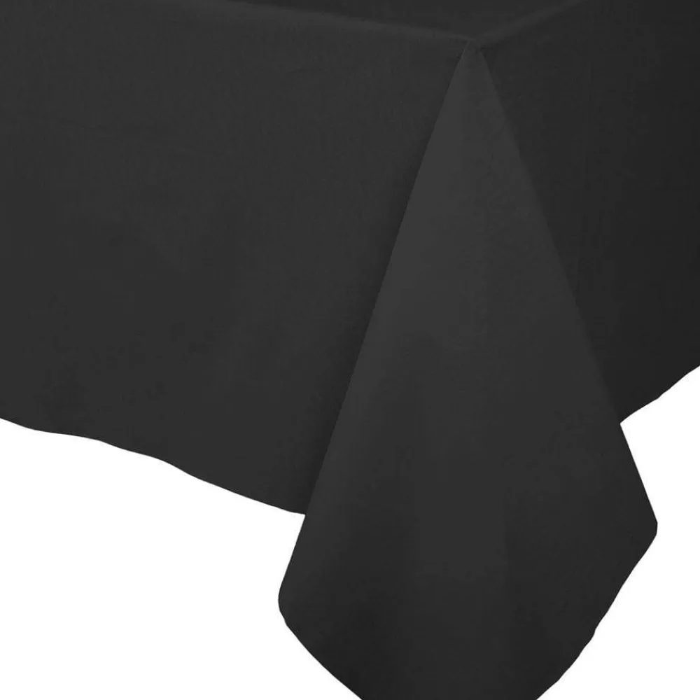 Discount Caspari Black Paper Linen Like Table Cover